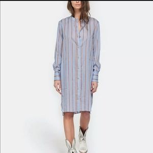 ISABEL MARANT etoile Yucca Shirt Dress 38 Blue/Red Stripe NWOT  & POCKETS!!!!